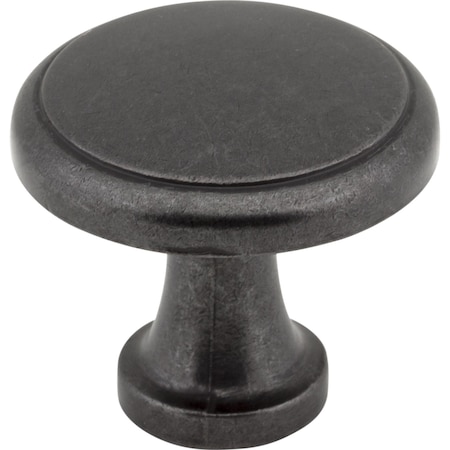 Elements 1-3/16" Diameter Gun Metal Gatsby Cabinet Mushroom Knob 3970-DACM